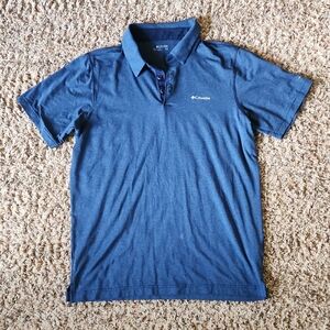 Columbia Blue Polo Shirt Classic Sporty Design
